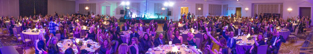 50th Anniversary Gala Raising Funds Guests seated at round tables during The Women's Center 50th Anniversary Gala